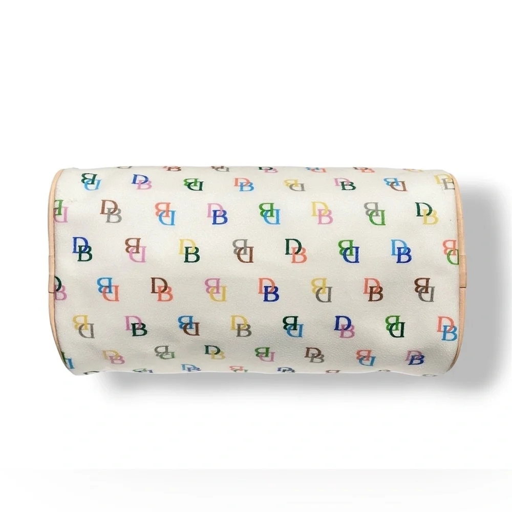DOONEY & BOURKE VINTAGE Y2K MULTICOLOR RAINBOW MONOGRAM BARREL SHOULDER BAG - Picture 6 of 11